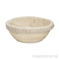 4.5 inch Rattan Handmade Round Banneton Brotform Dough Rising Bread Proofing Basket with Linen Liner Cloth (4.5") - B06X93GSTD